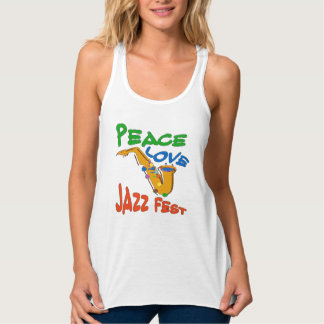 Peace Love Jazz Fest Sax Tank Top