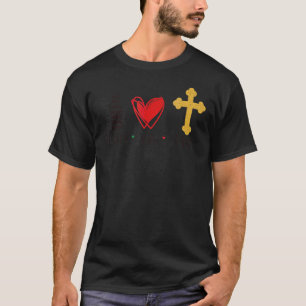 Peace Love Jesus Christ Religious Christian T-Shirt
