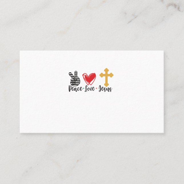 Peace Love Jesus cross-01 Business Card (Front)