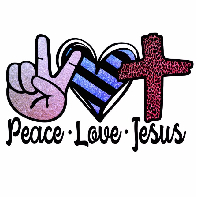 Peace Love Jesus magnet (Front)