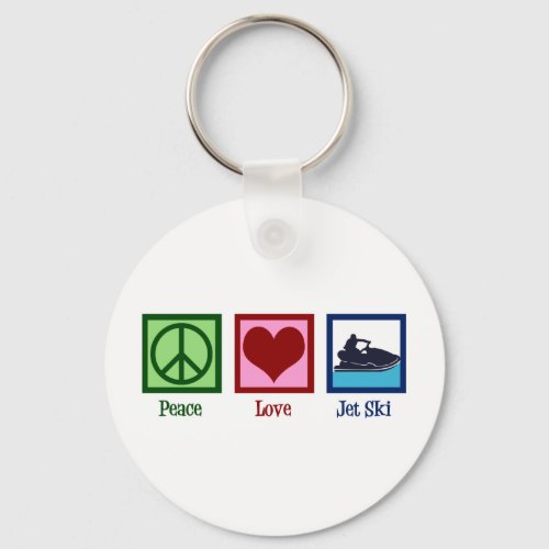 Peace Love Jet Ski Keychain