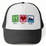 Peace Love Jet Ski Trucker Hat