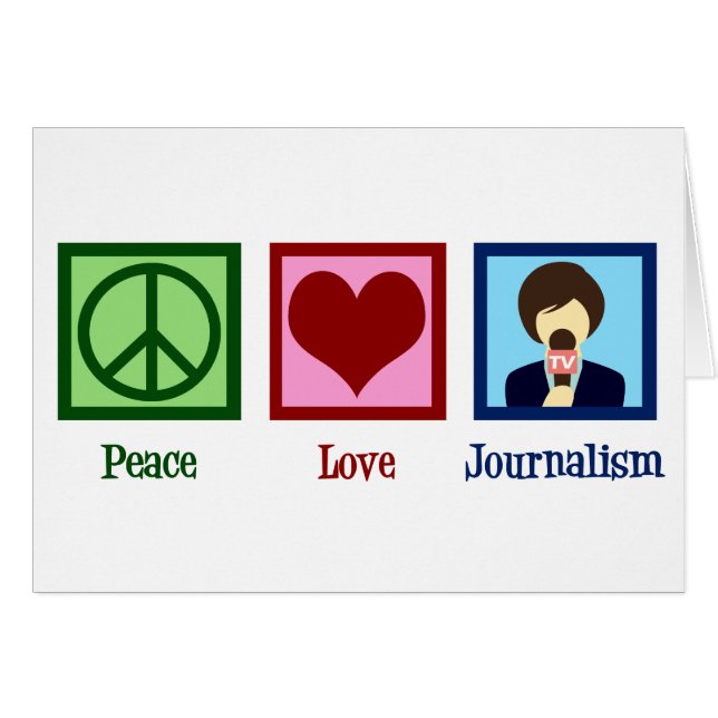 Peace Love Journalism Cards (Front Horizontal)