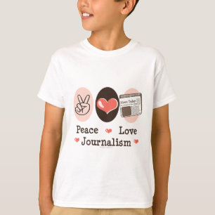 Peace Love Journalism Kids Sweatshirt T-Shirt