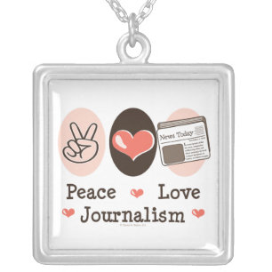 Peace Love Journalism Necklace