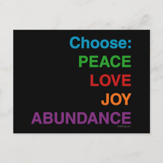 Peace Love Joy Abundance Postcards