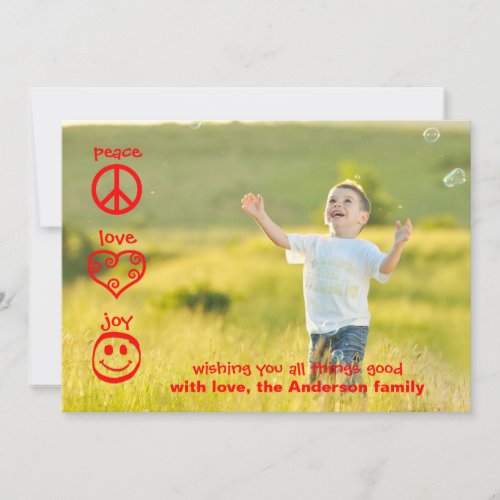 Peace Love Joy _ Christmas Card