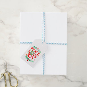 Peace Love Joy Christmas Festive Holiday Gift Tags