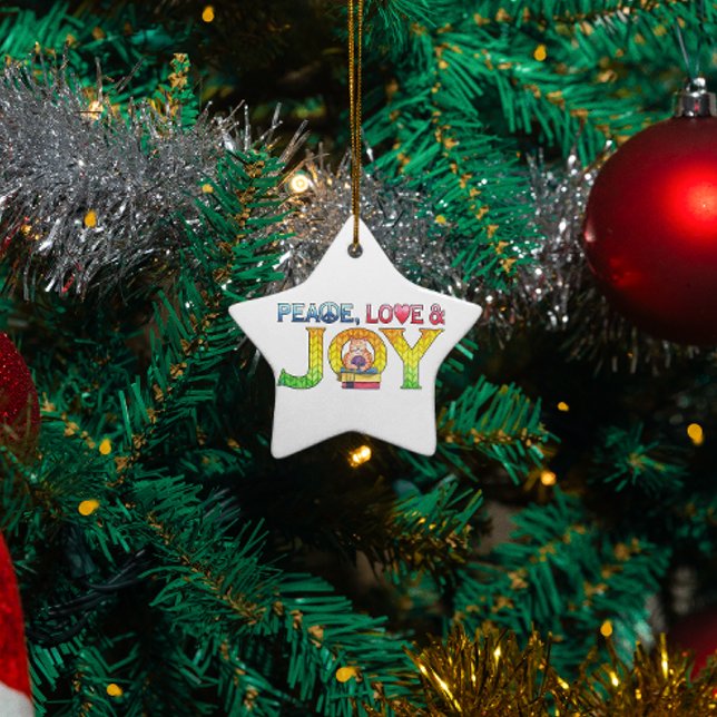 Peace, Love & Joy Christmas Ornament (Creator Uploaded)