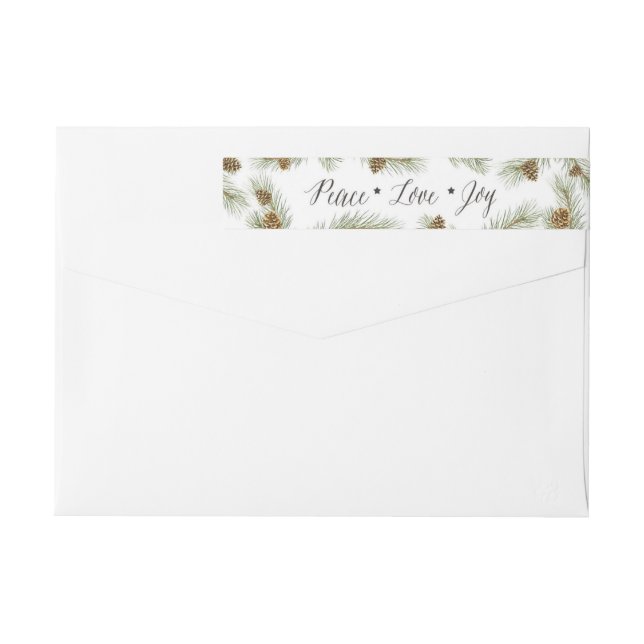 Peace Love Joy-Christmas Return Address Labels (Back)