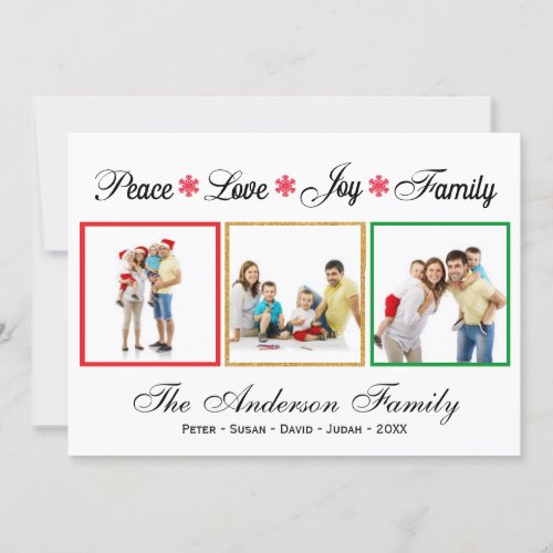 Peace Love Joy Family _ Holiday Card