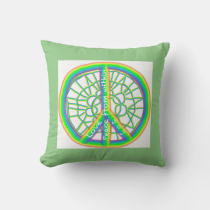 Peace, Love, Joy From Within Throw Pillow