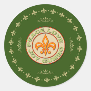 Peace Love Joy Gumbo Holiday Stickers