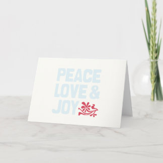 Peace Love & Joy Holiday Card