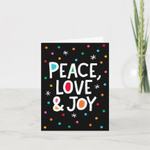 Peace Love Joy Holiday Greeting Card
