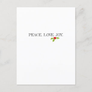 Peace Love Joy Holly Merry Christmas Holiday