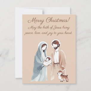 Peace, Love & Joy in Christ's Birth Greeting Card