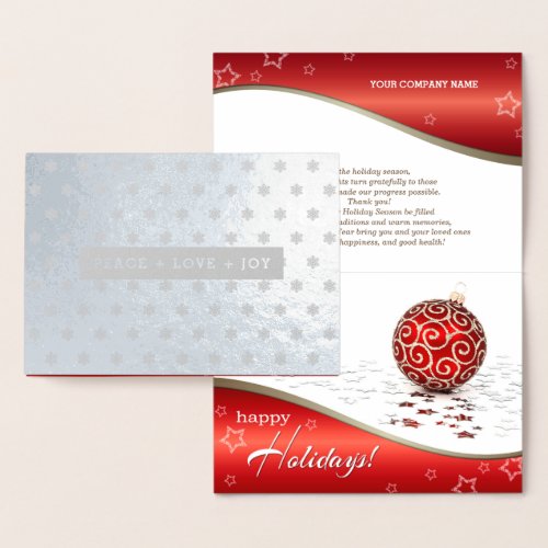 PEACELOVEJOY Luxury Christmas Corporate  Foil Card