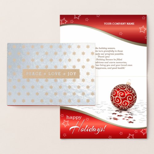 PEACELOVEJOY Luxury Christmas Corporate  Foil Card