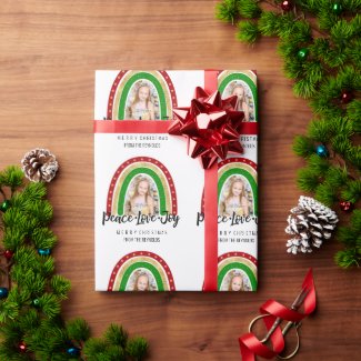 Peace Love Joy Merry Christmas Rainbow Photo