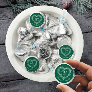 Peace, love joy mistletoe Christmas white red Hershey®'s Kisses®