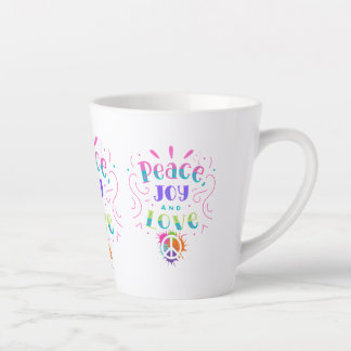 Peace love joy mug coffee cup zen hippie