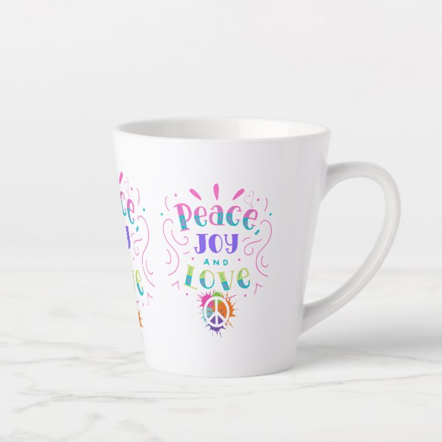 Peace love joy mug coffee cup zen hippie (Right)