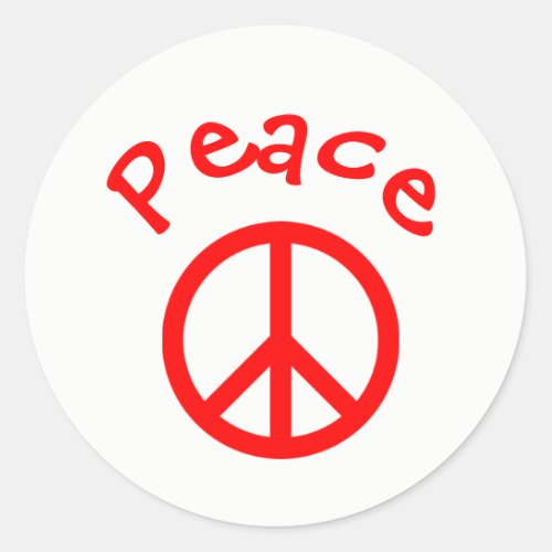 Peace Love Joy Peace Sign _ Circle Sticker