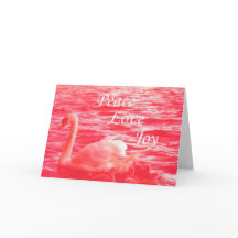 peace love joy pink swans