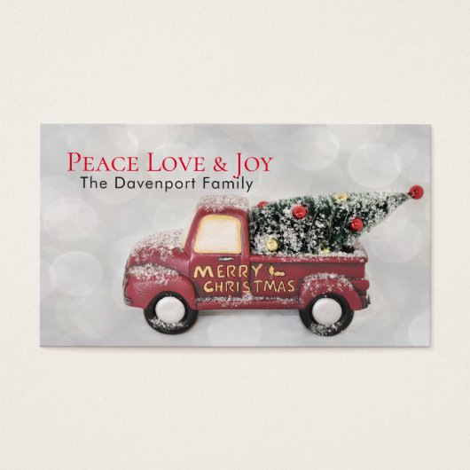 Peace Love & Joy Toy Truck Merry Christmas (Front)