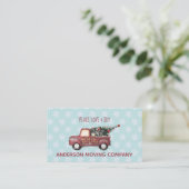 Peace Love & Joy Toy Truck Merry Christmas Business Card (Standing Front)