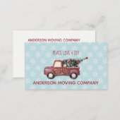 Peace Love & Joy Toy Truck Merry Christmas Business Card (Front/Back)