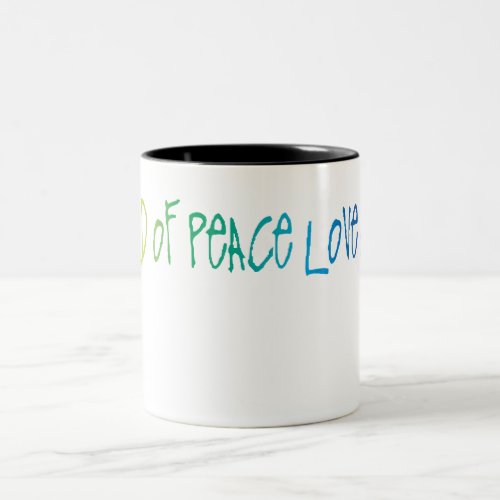 Peace Love  Joy Words Two_Tone Coffee Mug