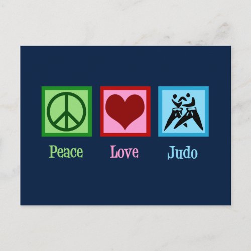Peace Love Judo Postcard