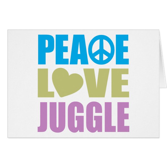 Peace Love Juggle Cards (Front Horizontal)