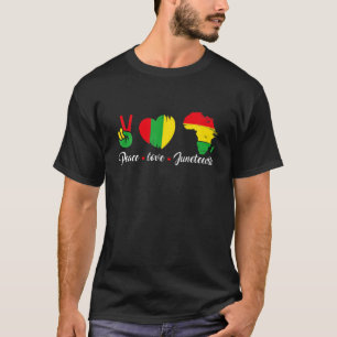 Peace Love Junenth 1865 Junenth African Men Women T-Shirt