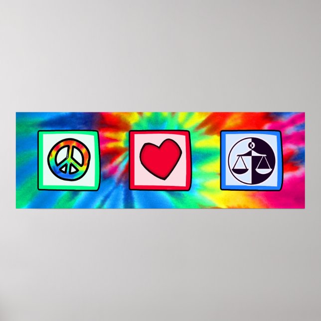 Peace, Love, Justice Poster (Front)