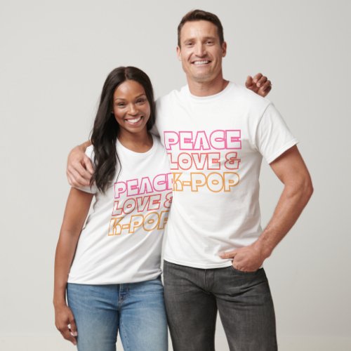 Peace Love  K_Pop  T_Shirt