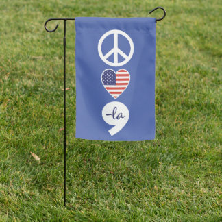 Peace Love Kamala Garden Flag