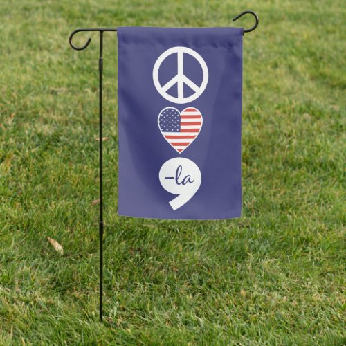 Peace Love Kamala Garden Flag