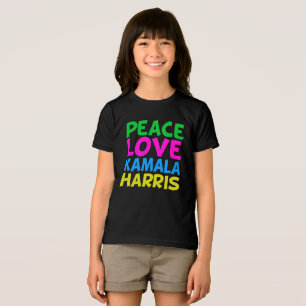 Peace Love Kamala Harris Cute Kids Tri-Blend Shirt
