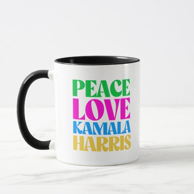 Peace Love Kamala Harris Mug (Left)