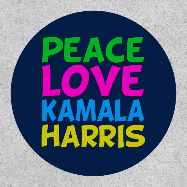 Peace Love Kamala Harris Patch (Front)
