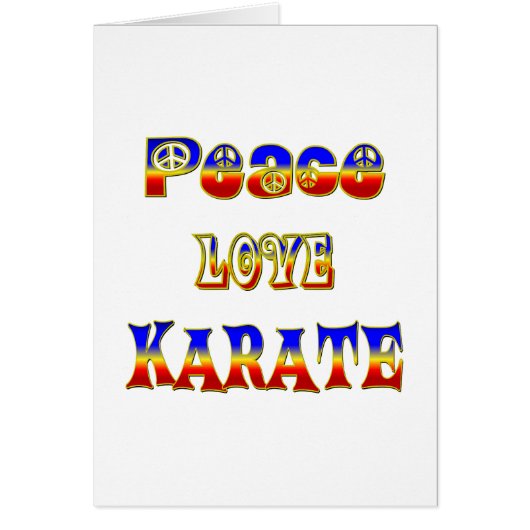 Peace Love Karate Cards (Front)