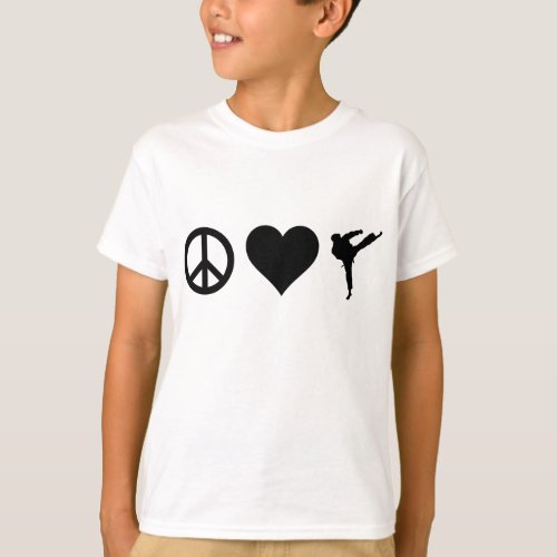 Peace Love Karate T_Shirt