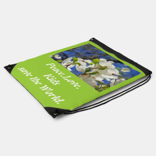 Peace Love Kids Save the World backpacks Peaceful