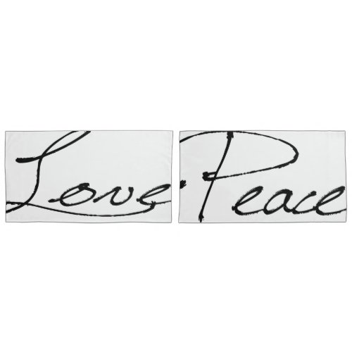 Peace  Love King Pillow Cases
