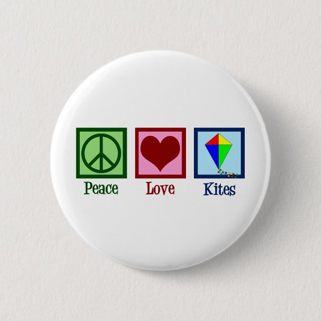 Peace Love Kites Button (Front)