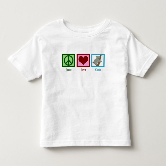 Peace Love Koala Bear Toddler T-shirt (Front)