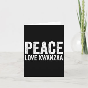Peace Love Kwanzaa African American Heritage Happy Card